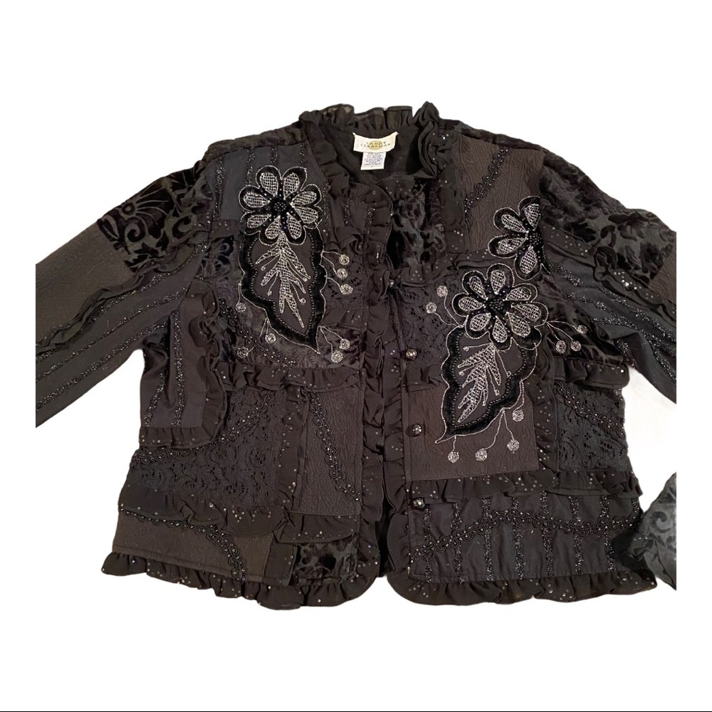 Vintage SANDY STARKMAN patchwork western embellis… - image 2